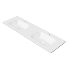 Stadium Slim Countertop with Double Integrated Basin
